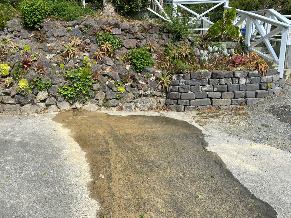 The photograph attached to this water leak report