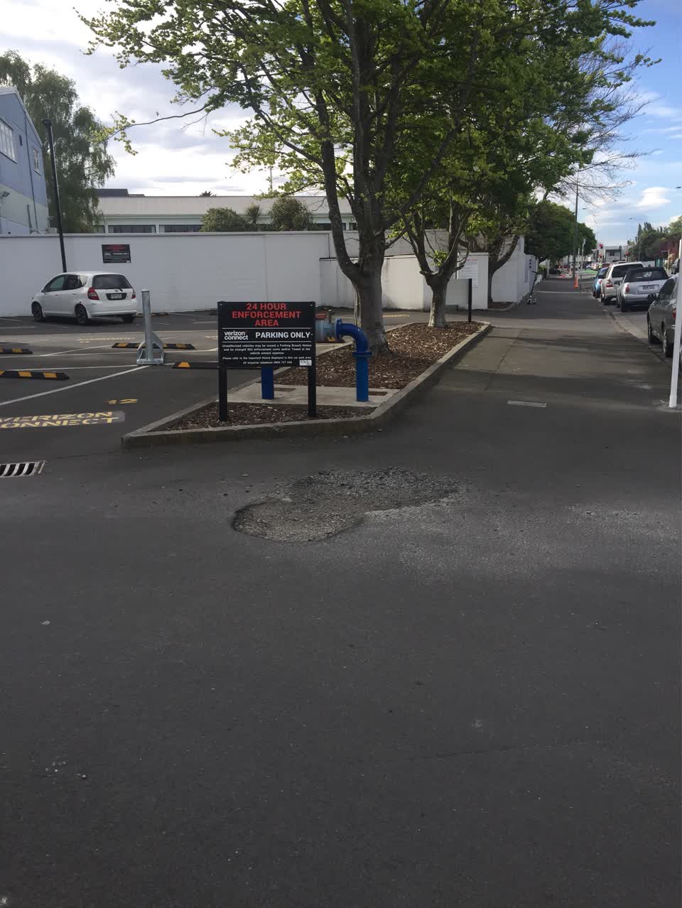 The photograph attached to this pavement - damaged report