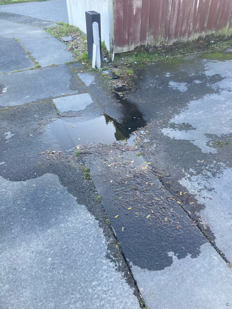 The photograph attached to this water leak report