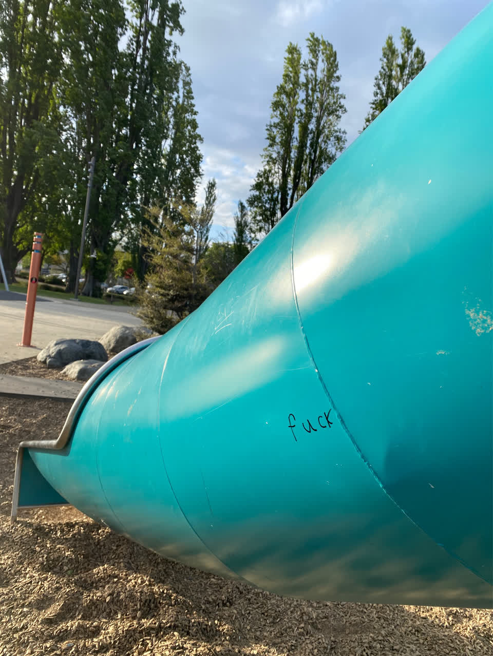 The photograph attached to this vandalism - general report