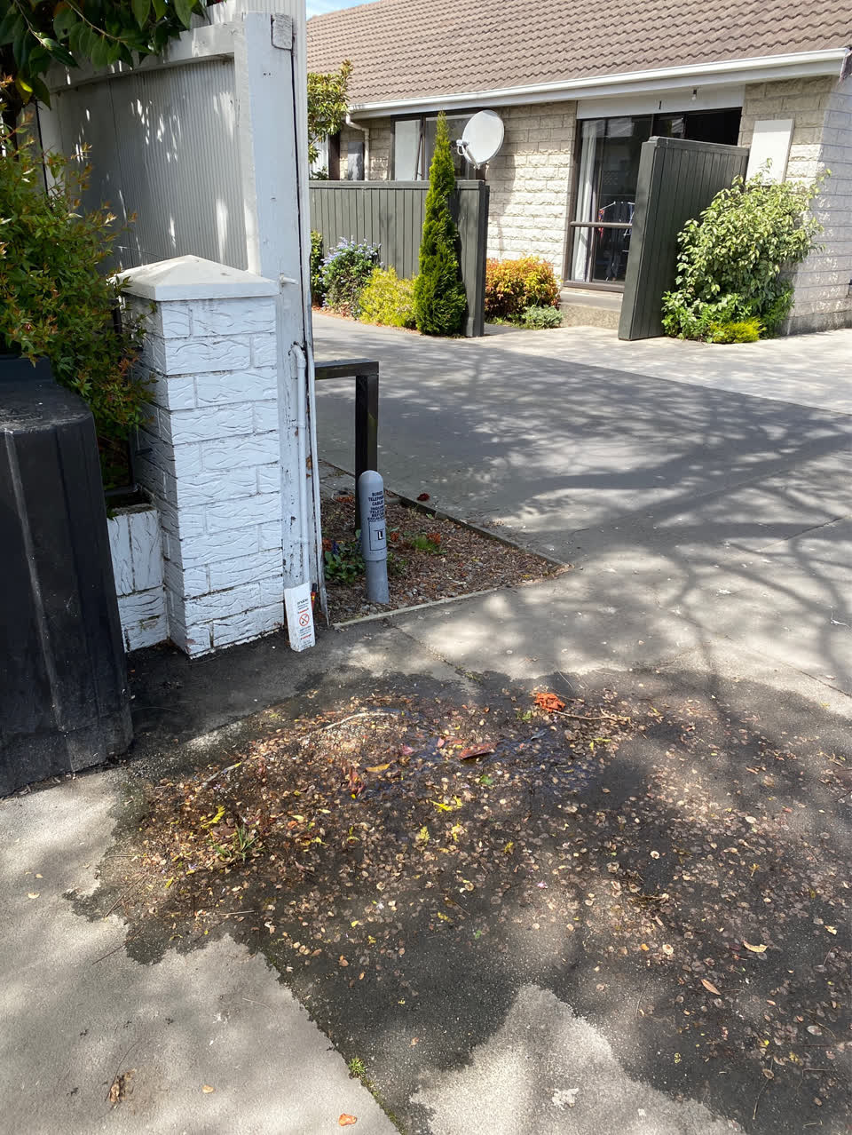 The photograph attached to this water leak report