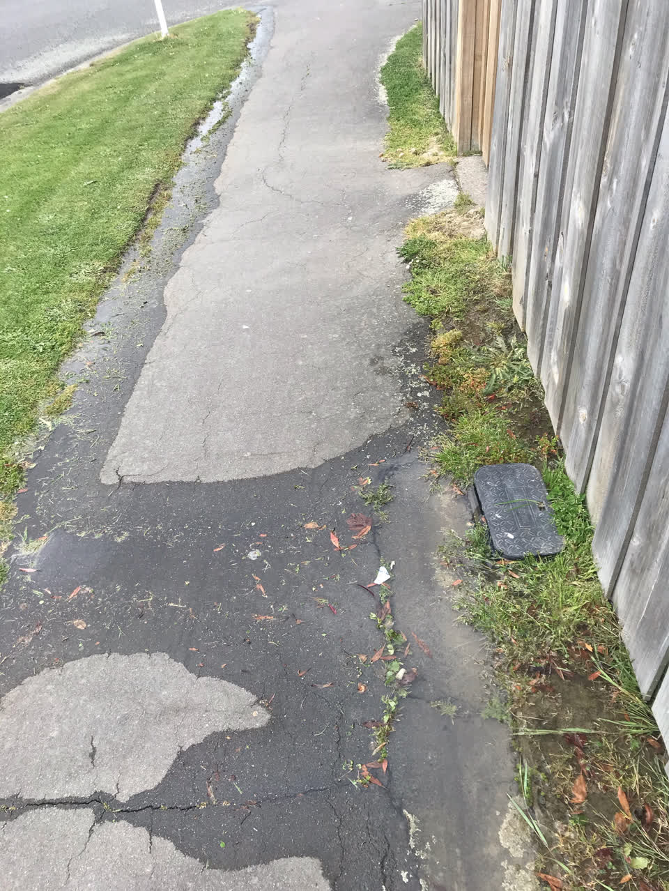 The photograph attached to this water leak report