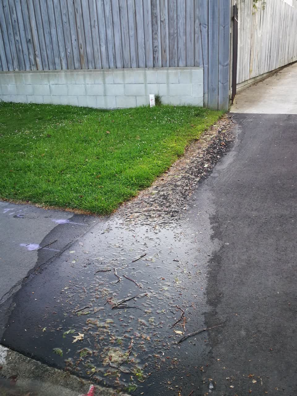 The photograph attached to this water leak report