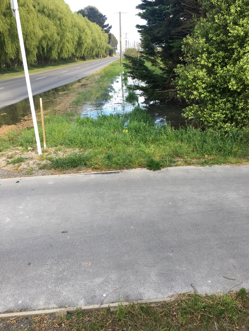 The photograph attached to this flooding report