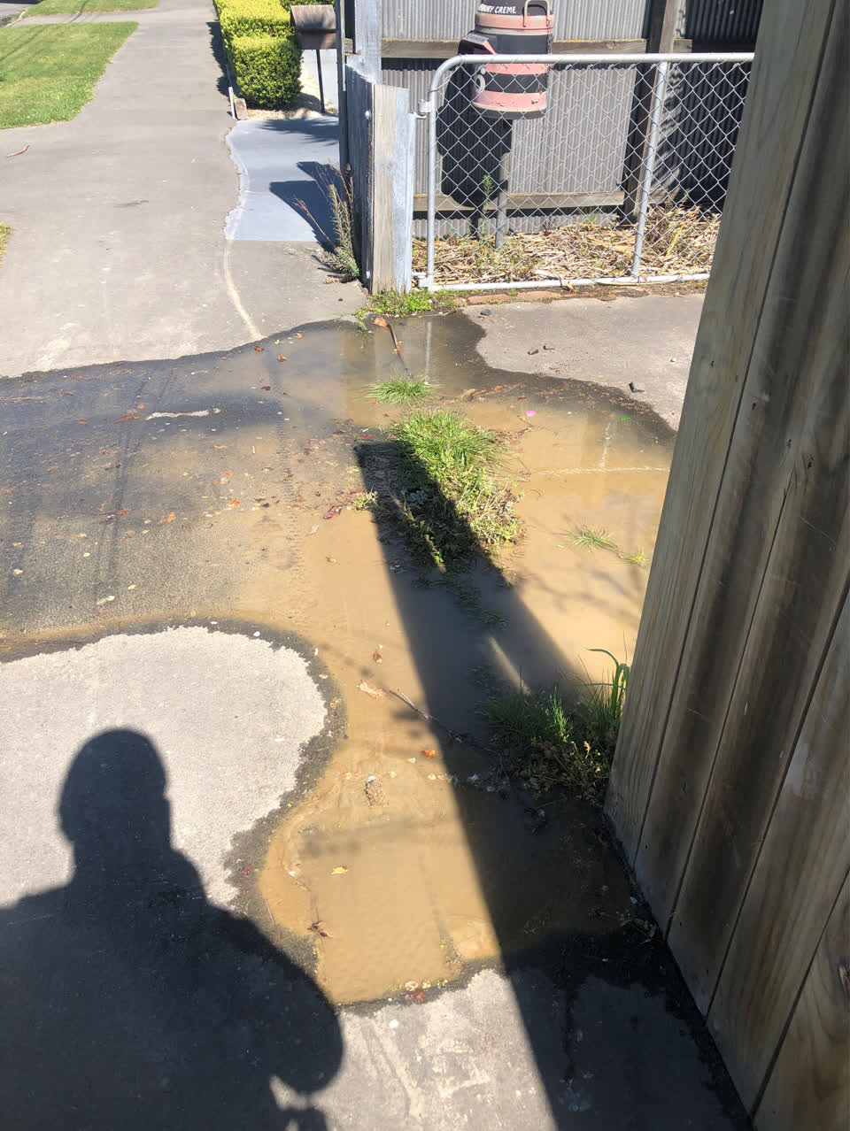 The photograph attached to this water leak report
