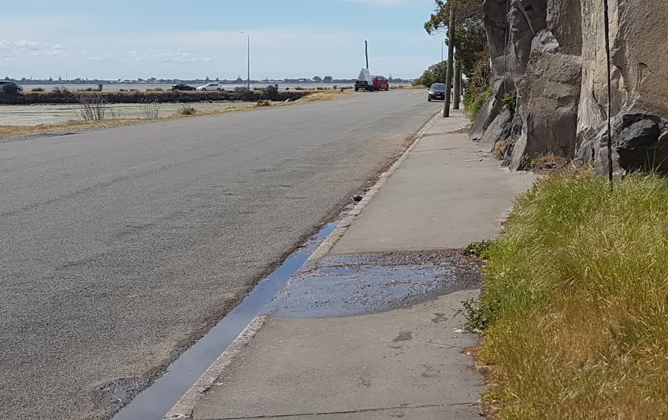 The photograph attached to this water leak report