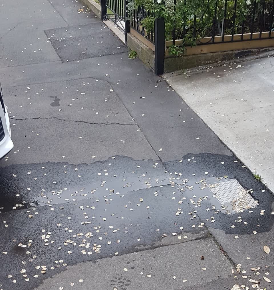 The photograph attached to this water leak report