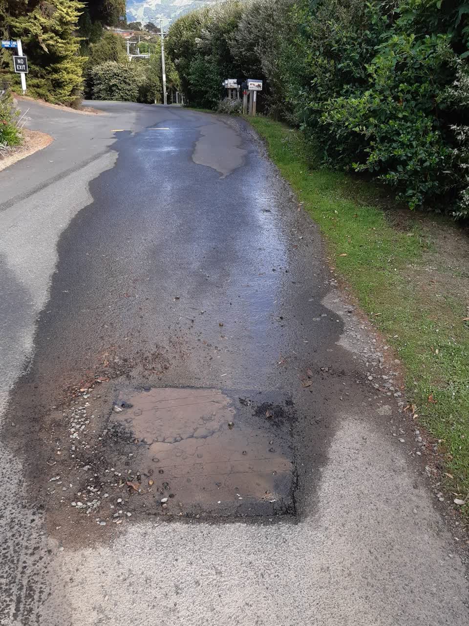 The photograph attached to this water leak report