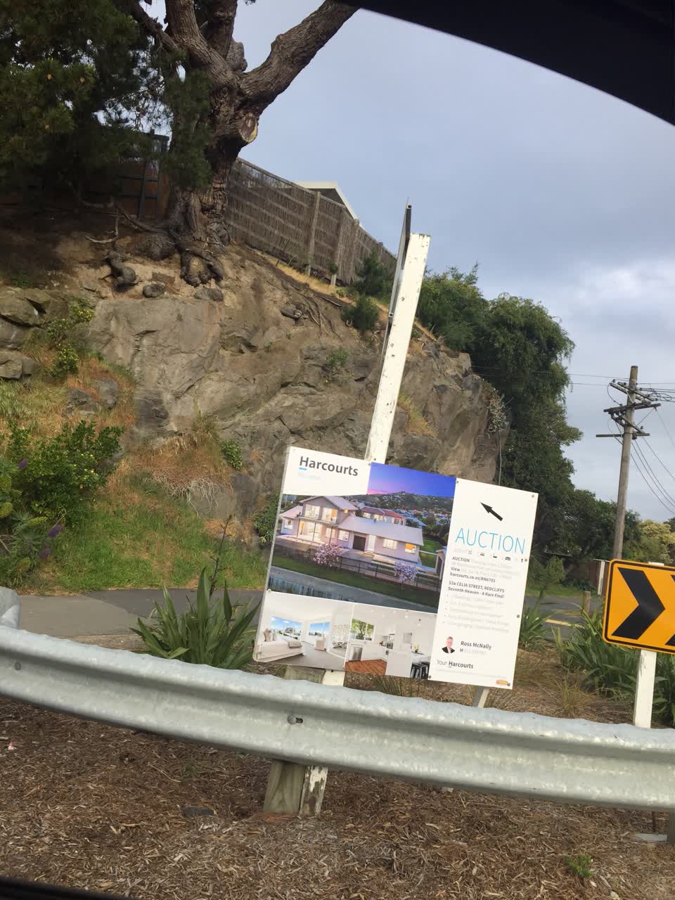 The photograph attached to this poles and signage - general report