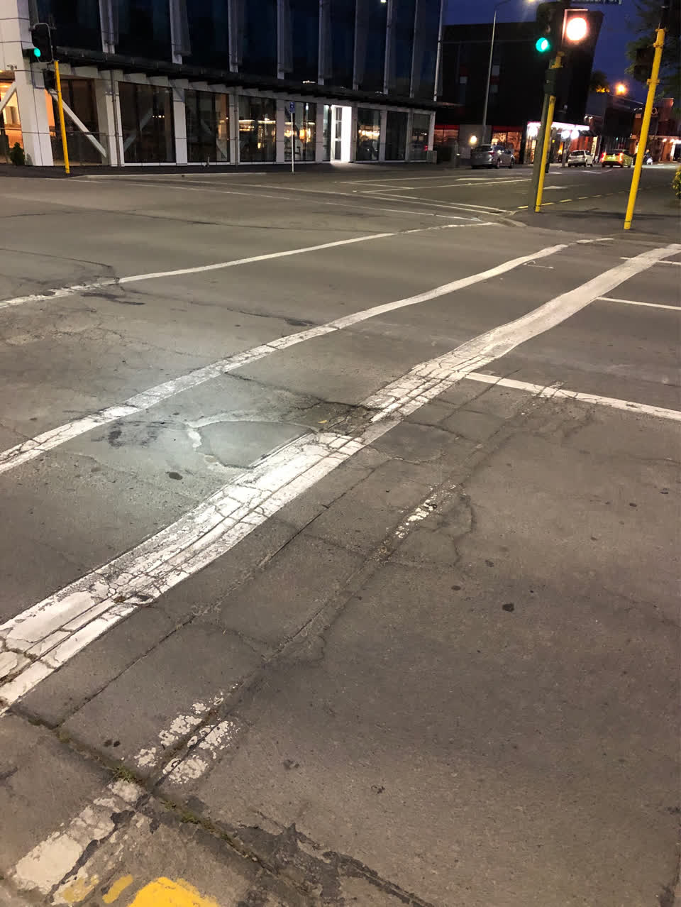 The photograph attached to this damaged road report