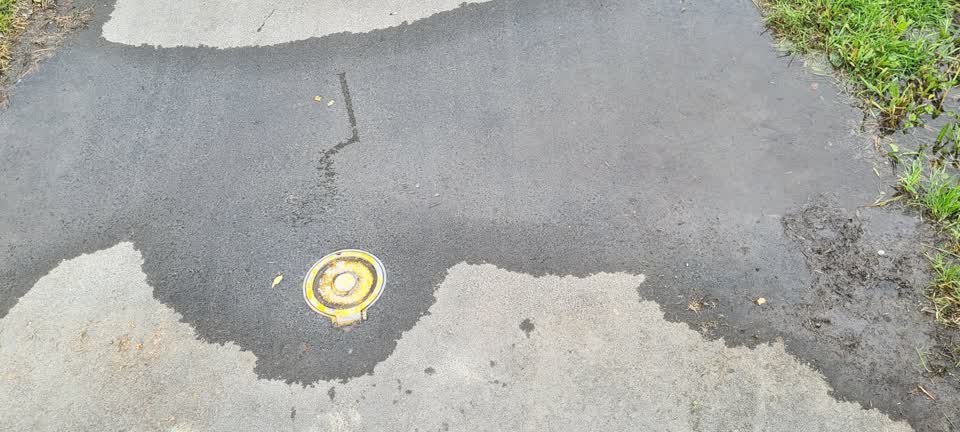 The photograph attached to this water leak report