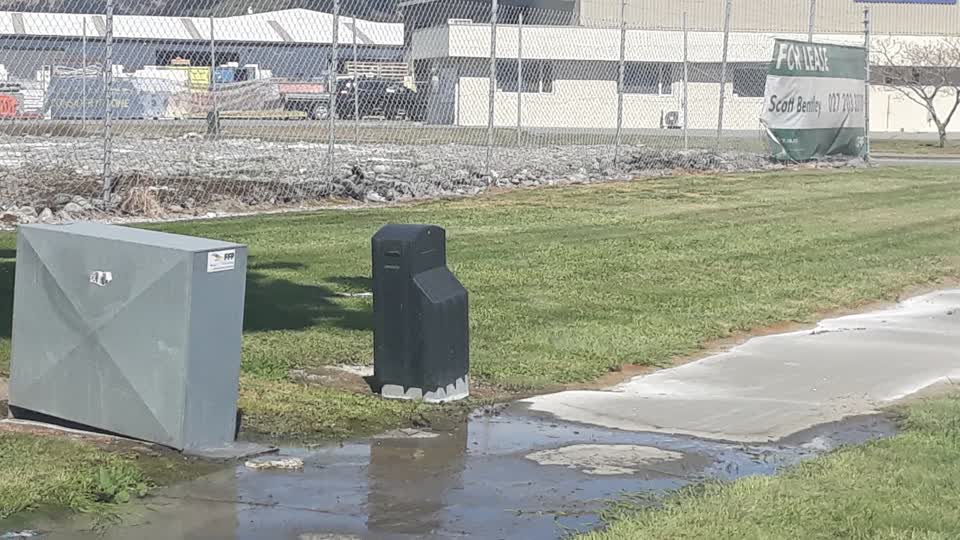 The photograph attached to this water leak report