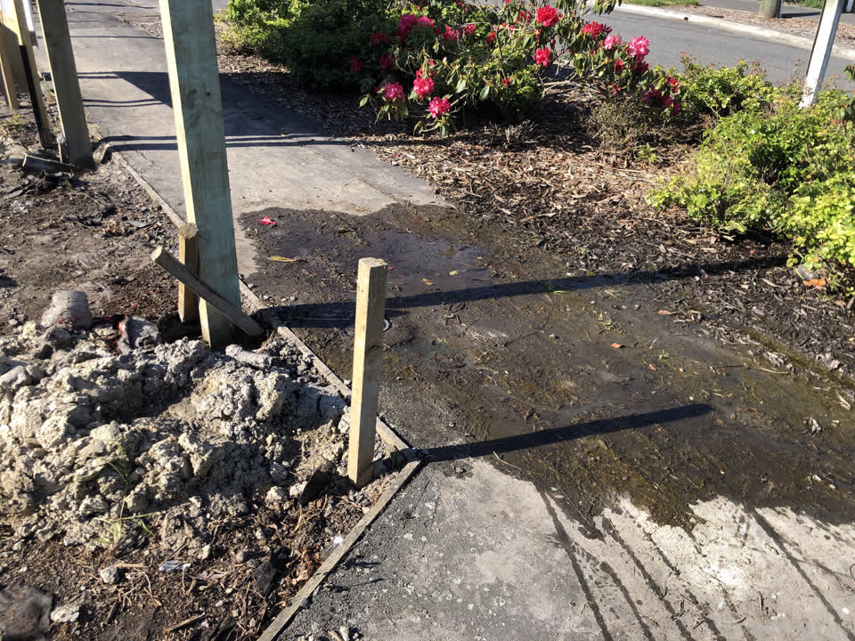 The photograph attached to this water leak report