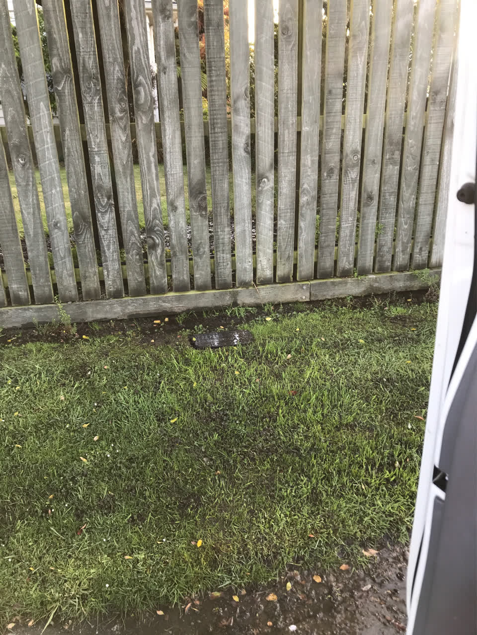 The photograph attached to this water leak report