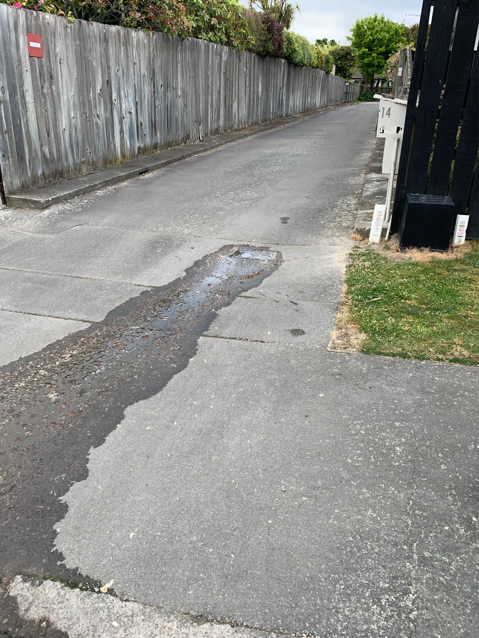 The photograph attached to this water leak report