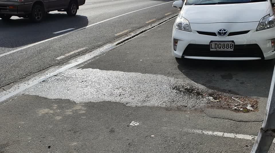 The photograph attached to this water leak report