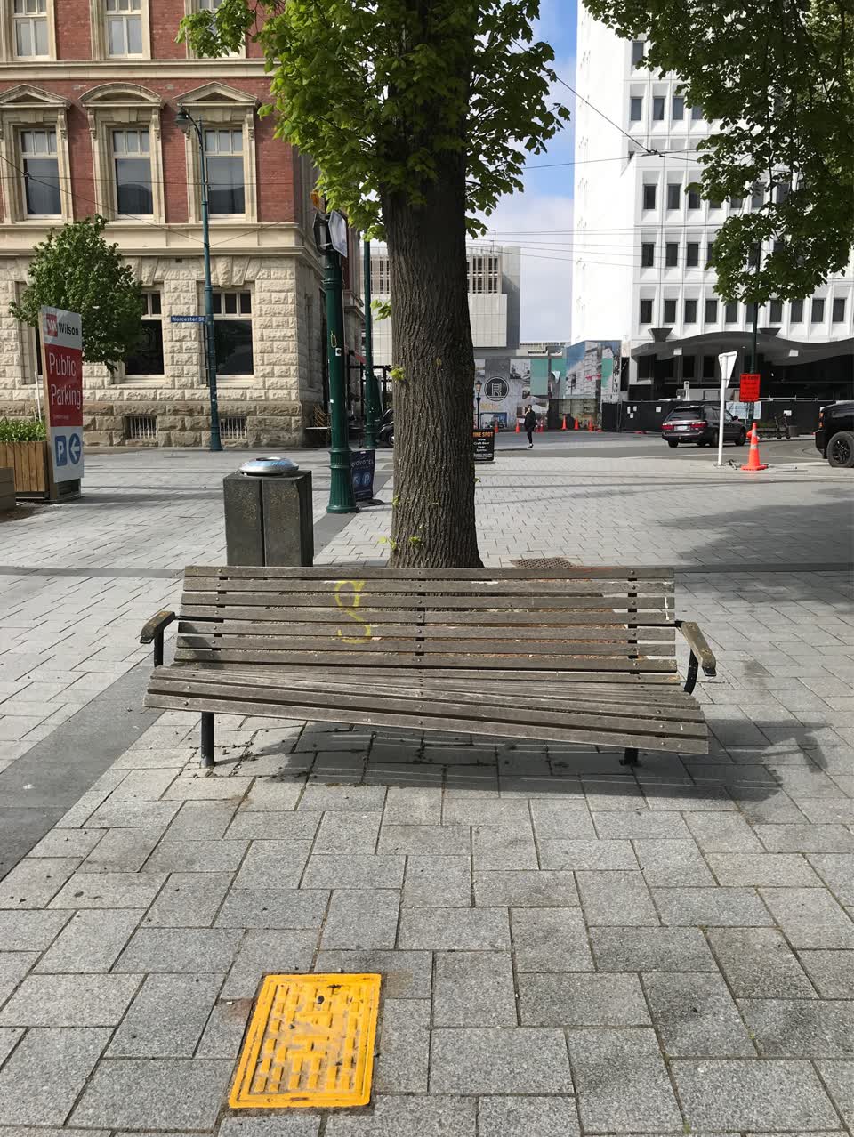 The photograph attached to this pavement - damaged report