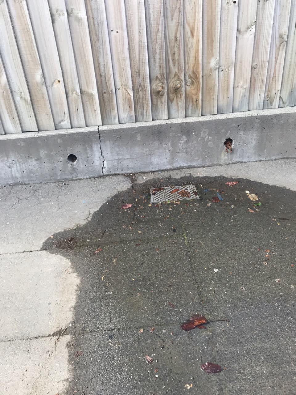 The photograph attached to this water leak report
