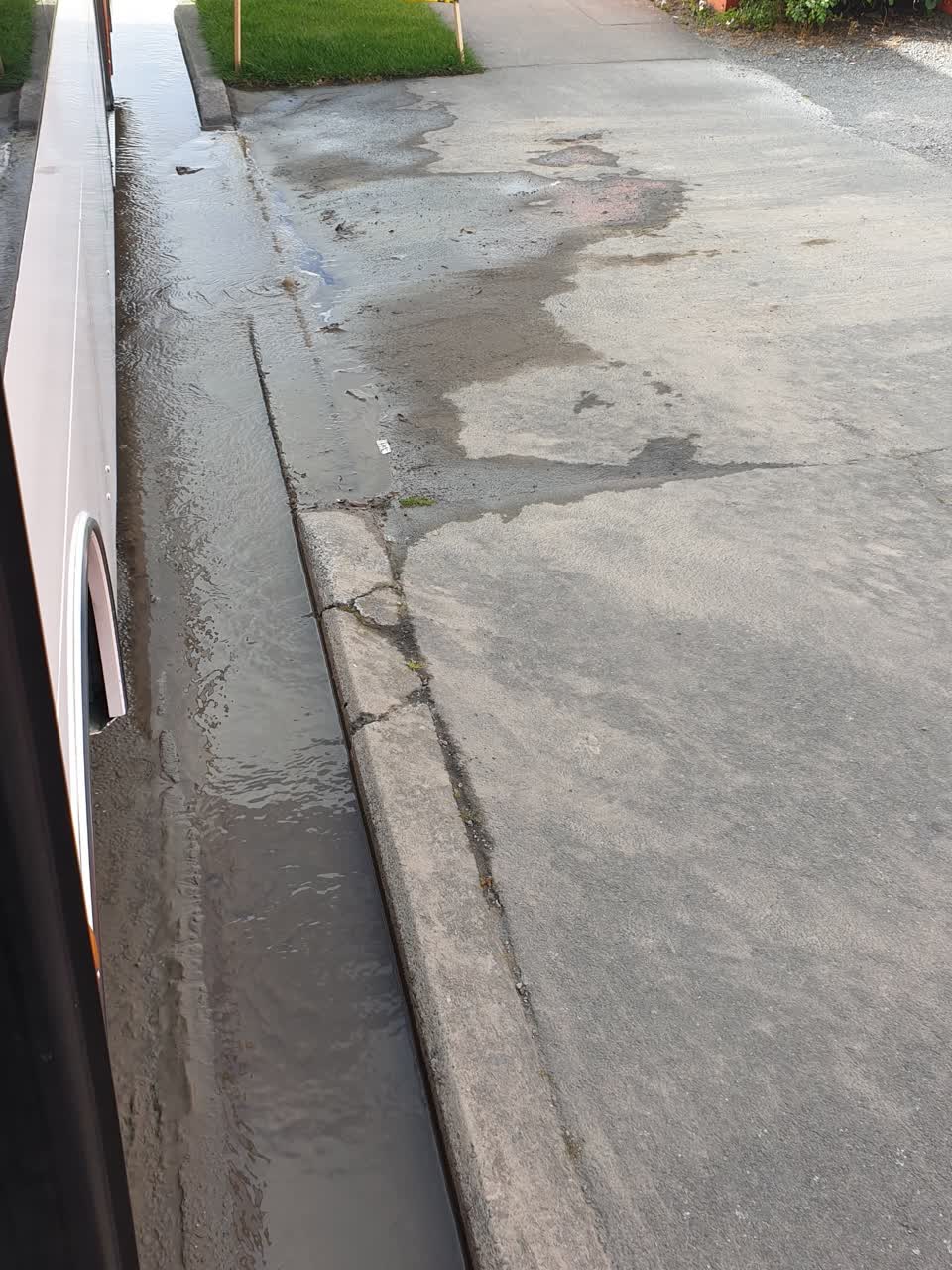 The photograph attached to this water leak report