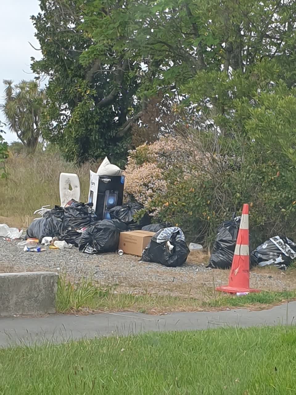 The photograph attached to this dumped rubbish report