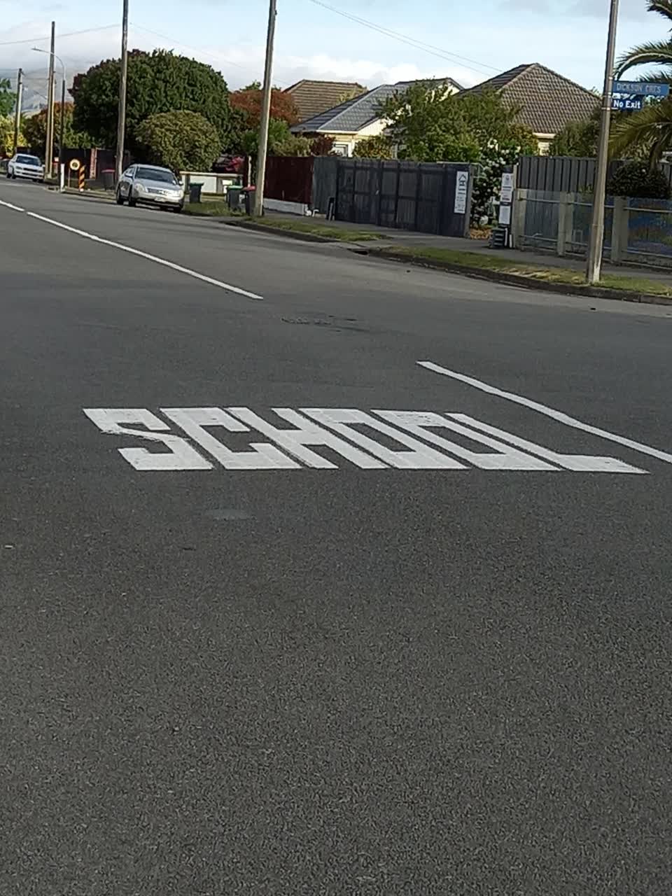 The photograph attached to this road signage report