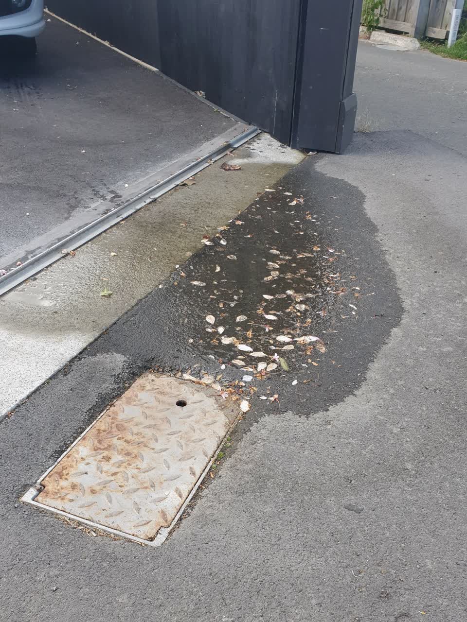 The photograph attached to this water leak report