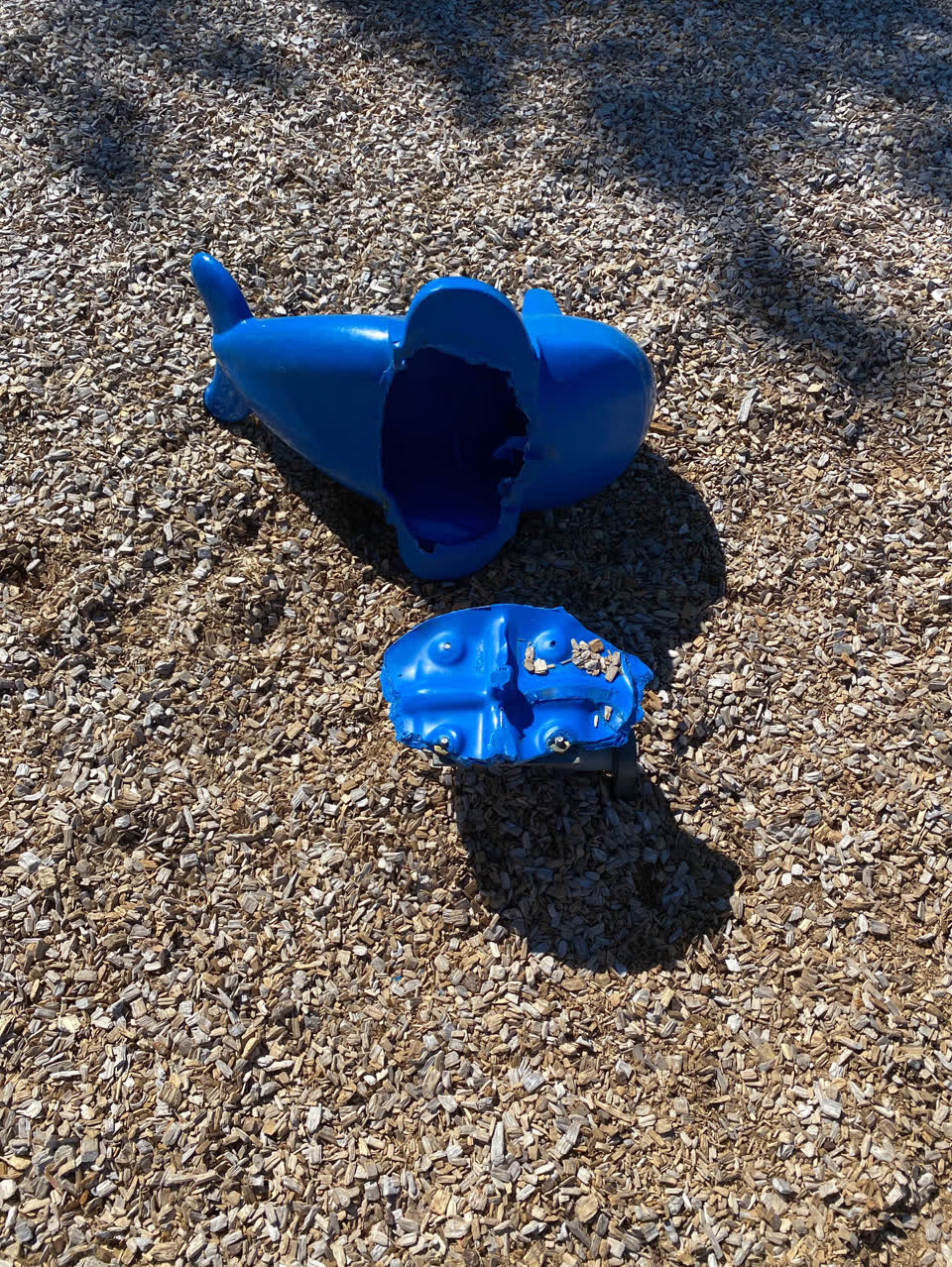 The photograph attached to this playground equipment report