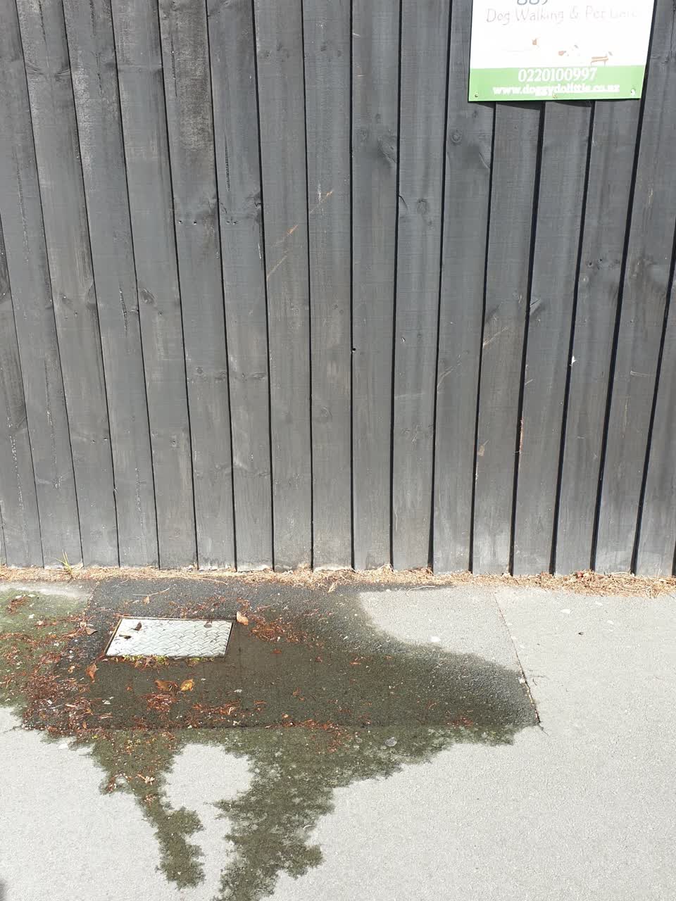 The photograph attached to this water leak report