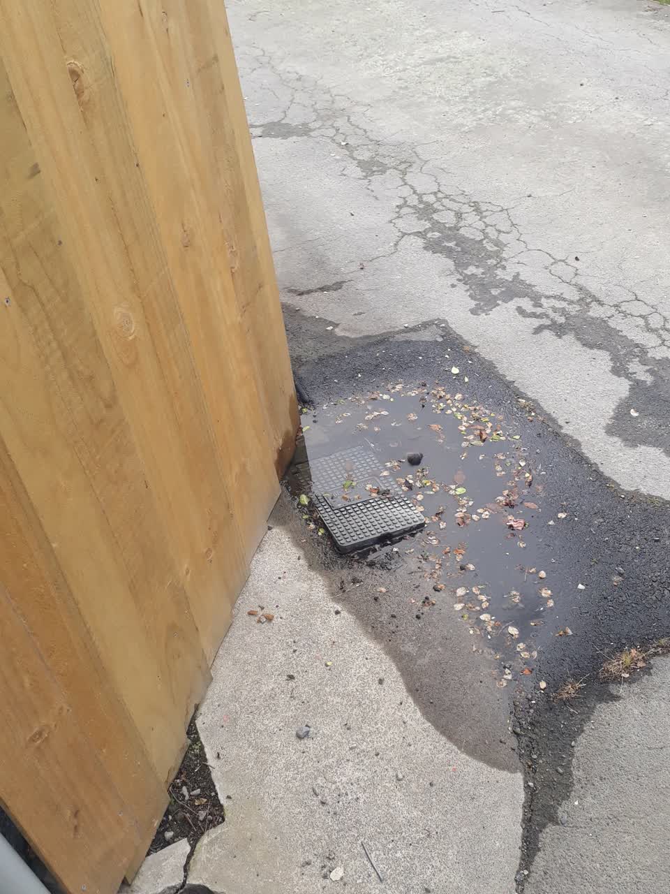 The photograph attached to this water leak report