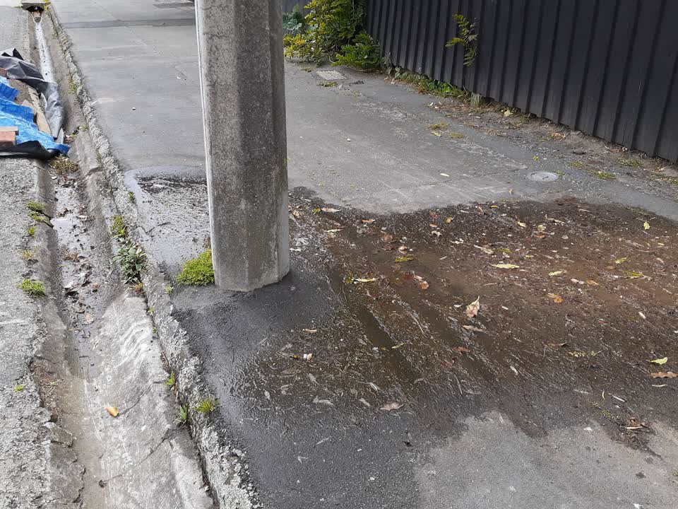 The photograph attached to this water leak report