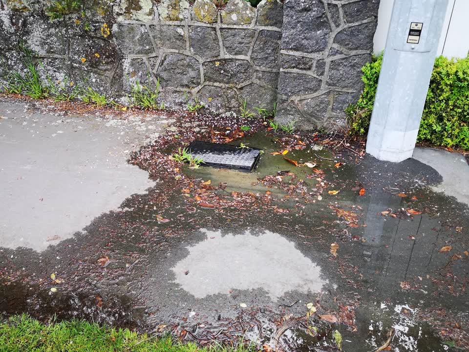 The photograph attached to this water leak report