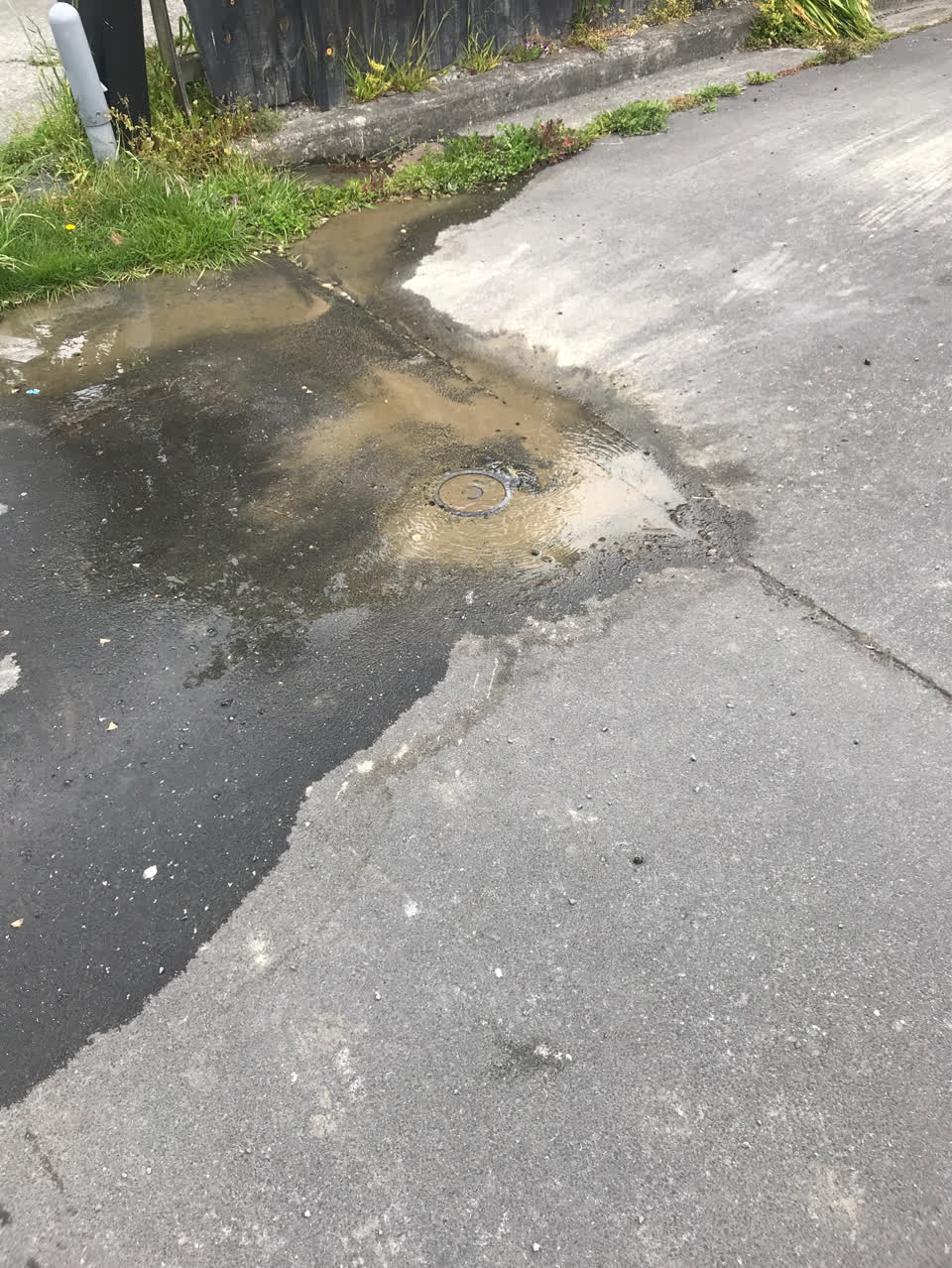 The photograph attached to this water leak report