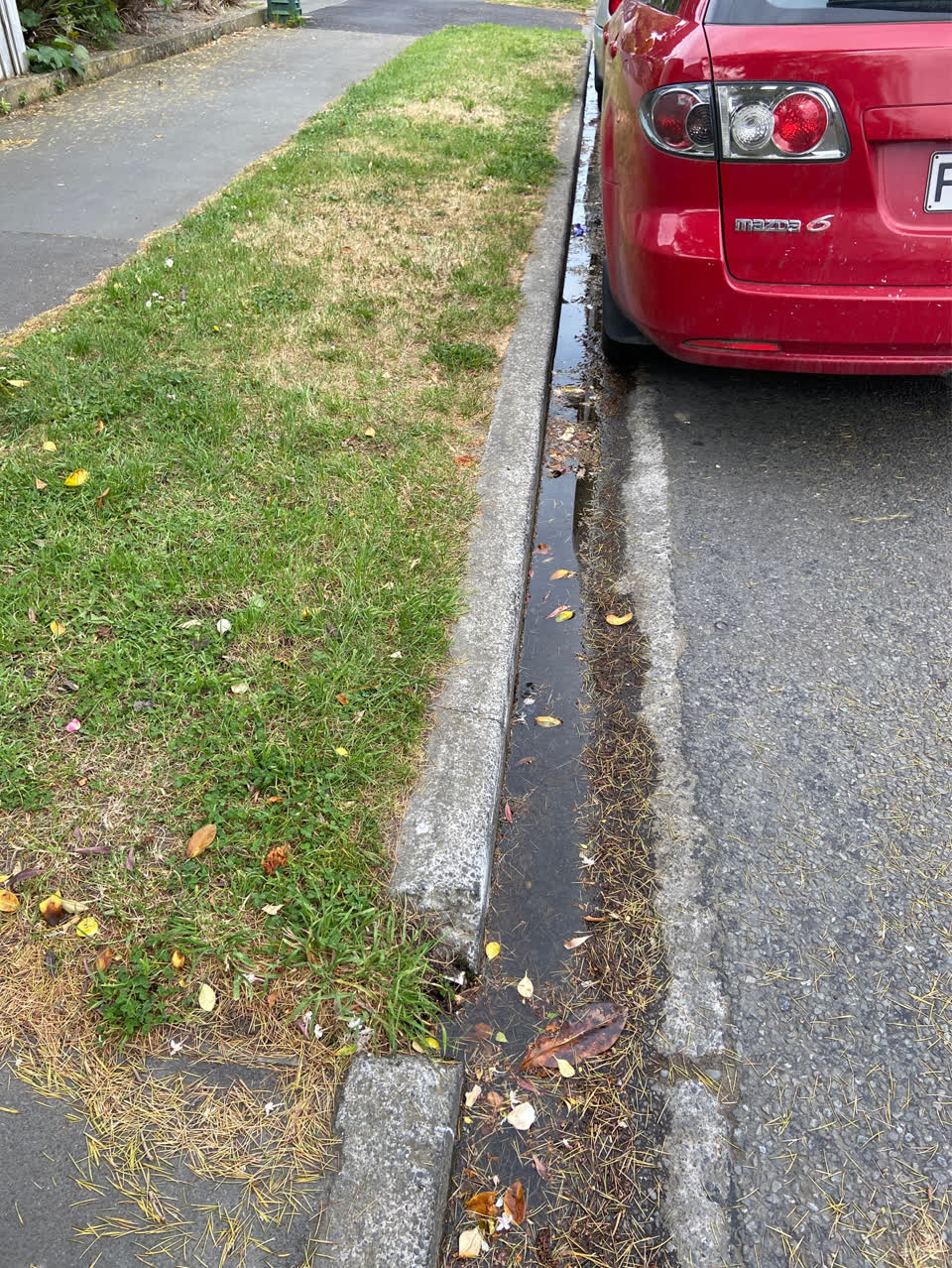 The photograph attached to this water leak report