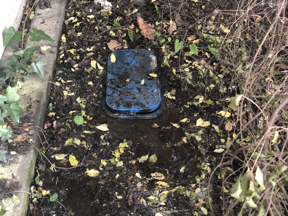 The photograph attached to this water leak report