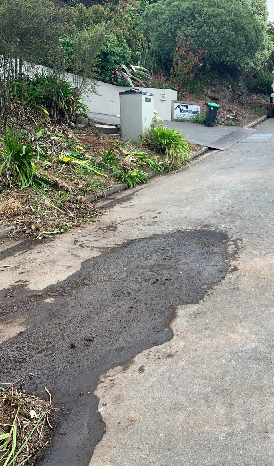 The photograph attached to this water leak report