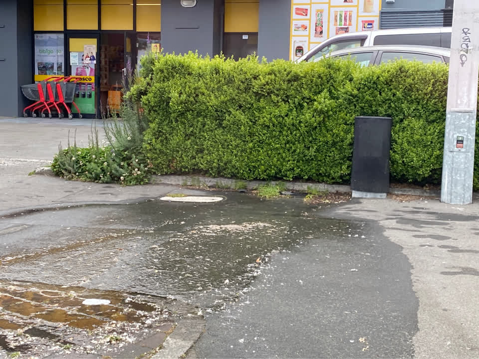 The photograph attached to this water leak report