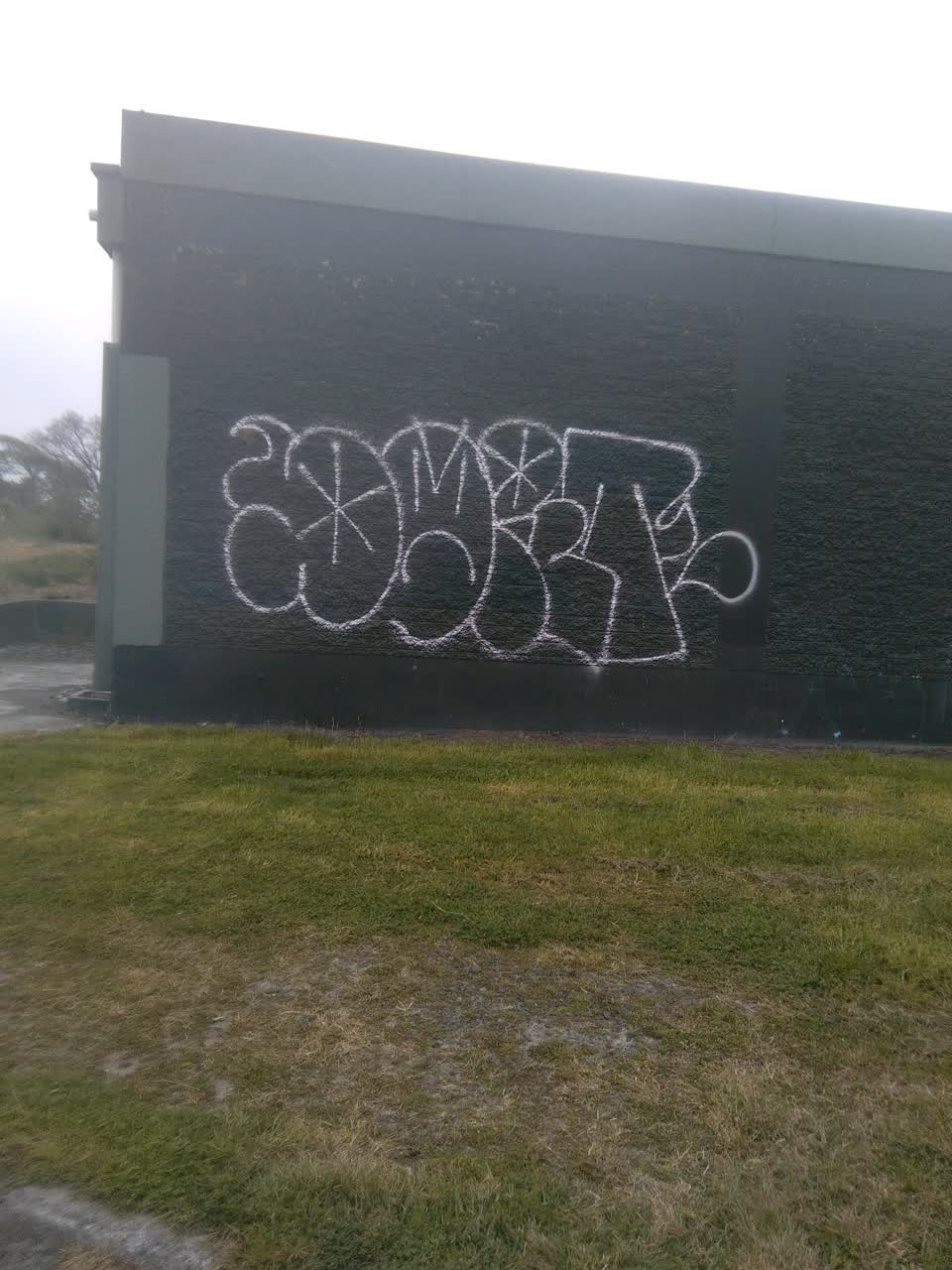 The photograph attached to this graffiti report