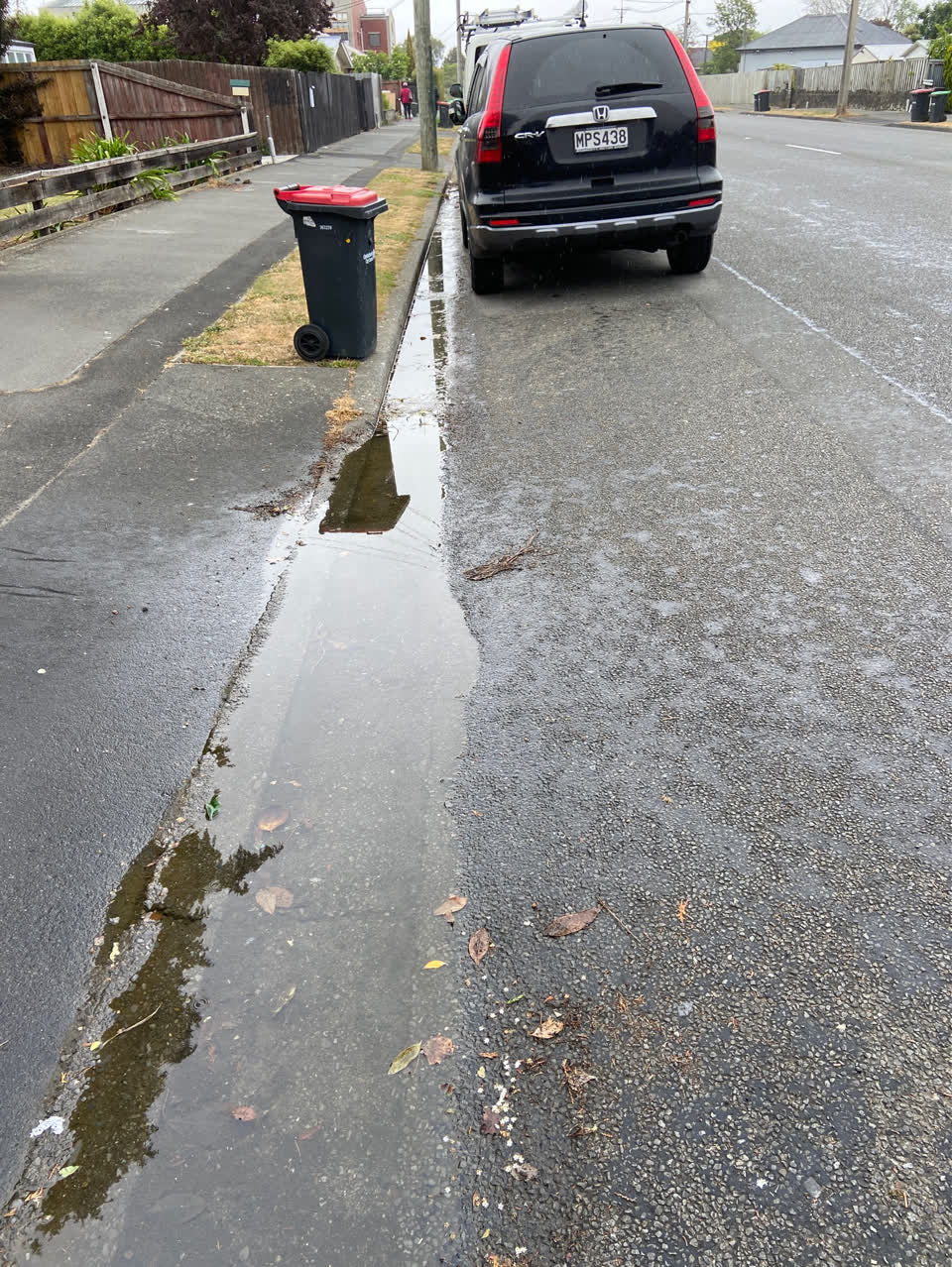 The photograph attached to this water leak report