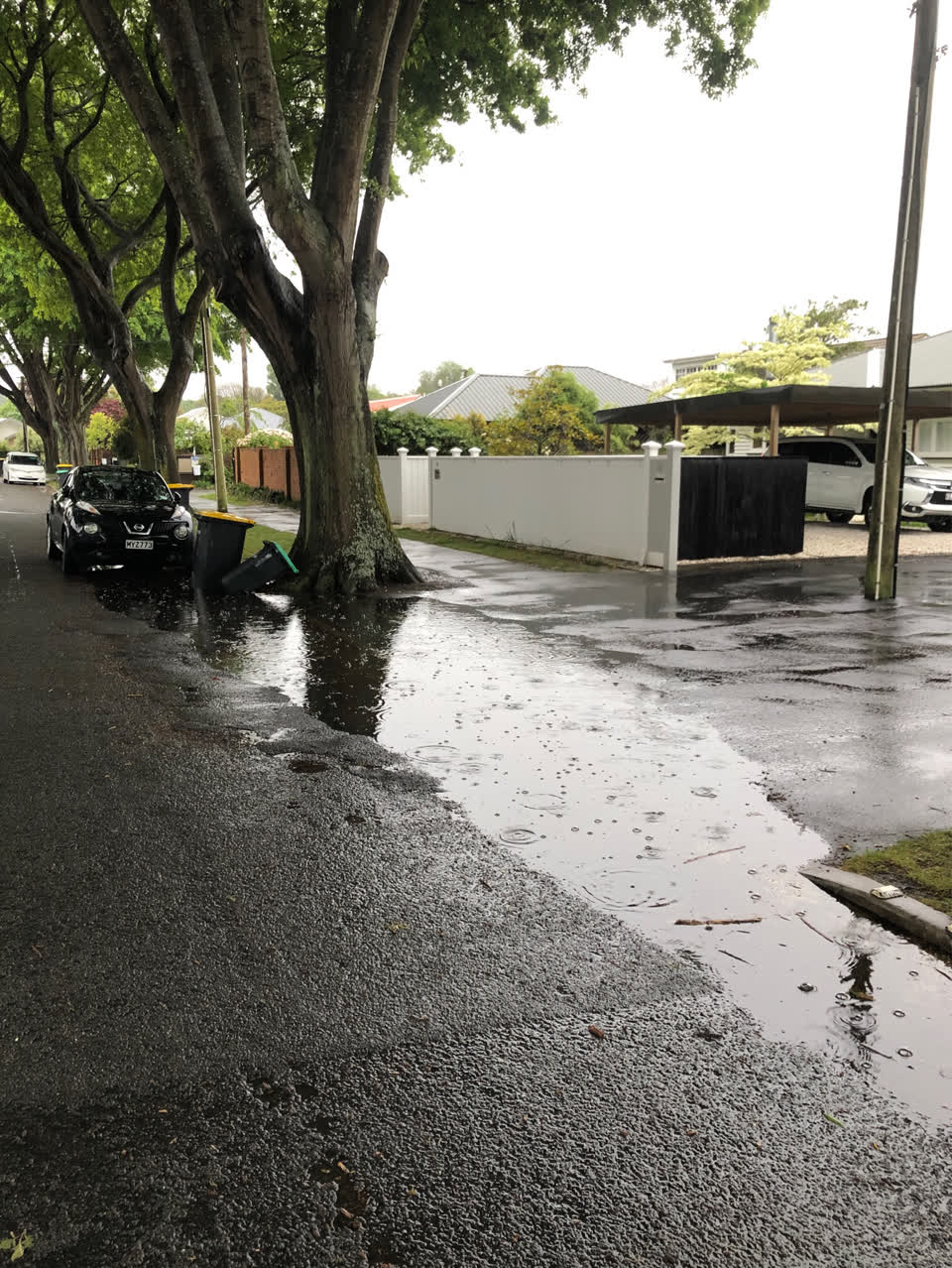 The photograph attached to this flooding report