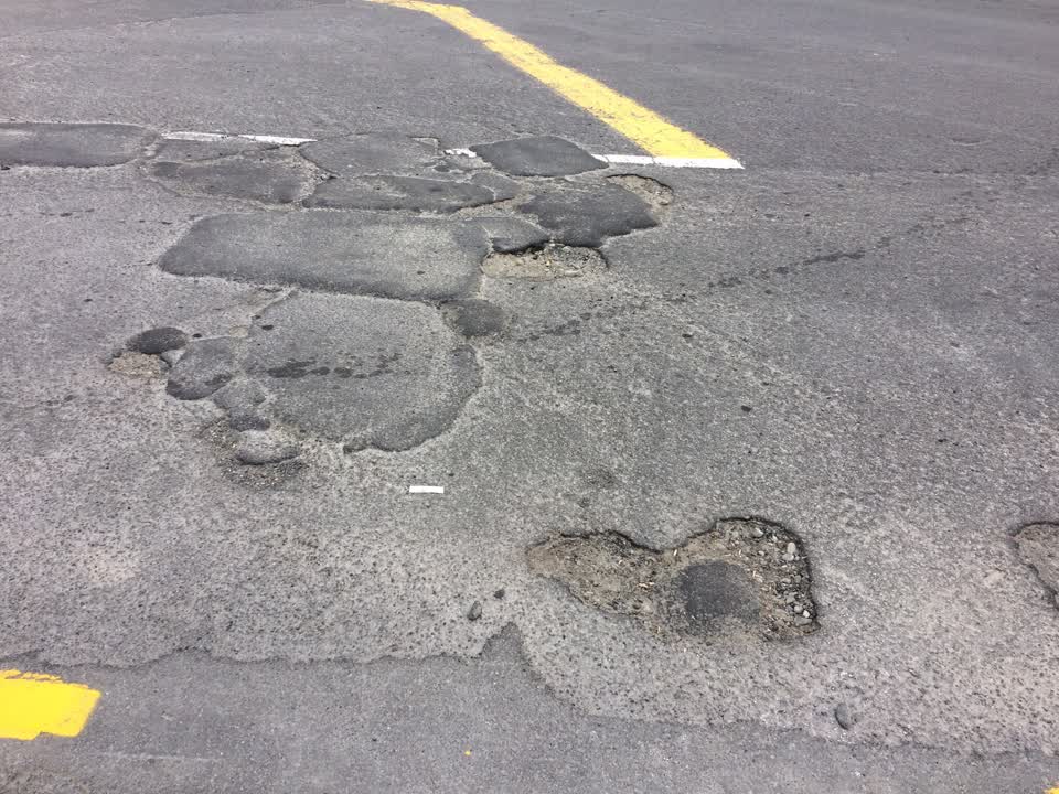 The photograph attached to this pothole report