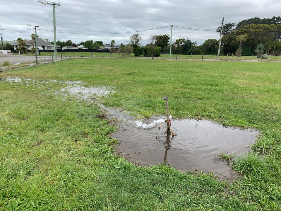 The photograph attached to this water leak report