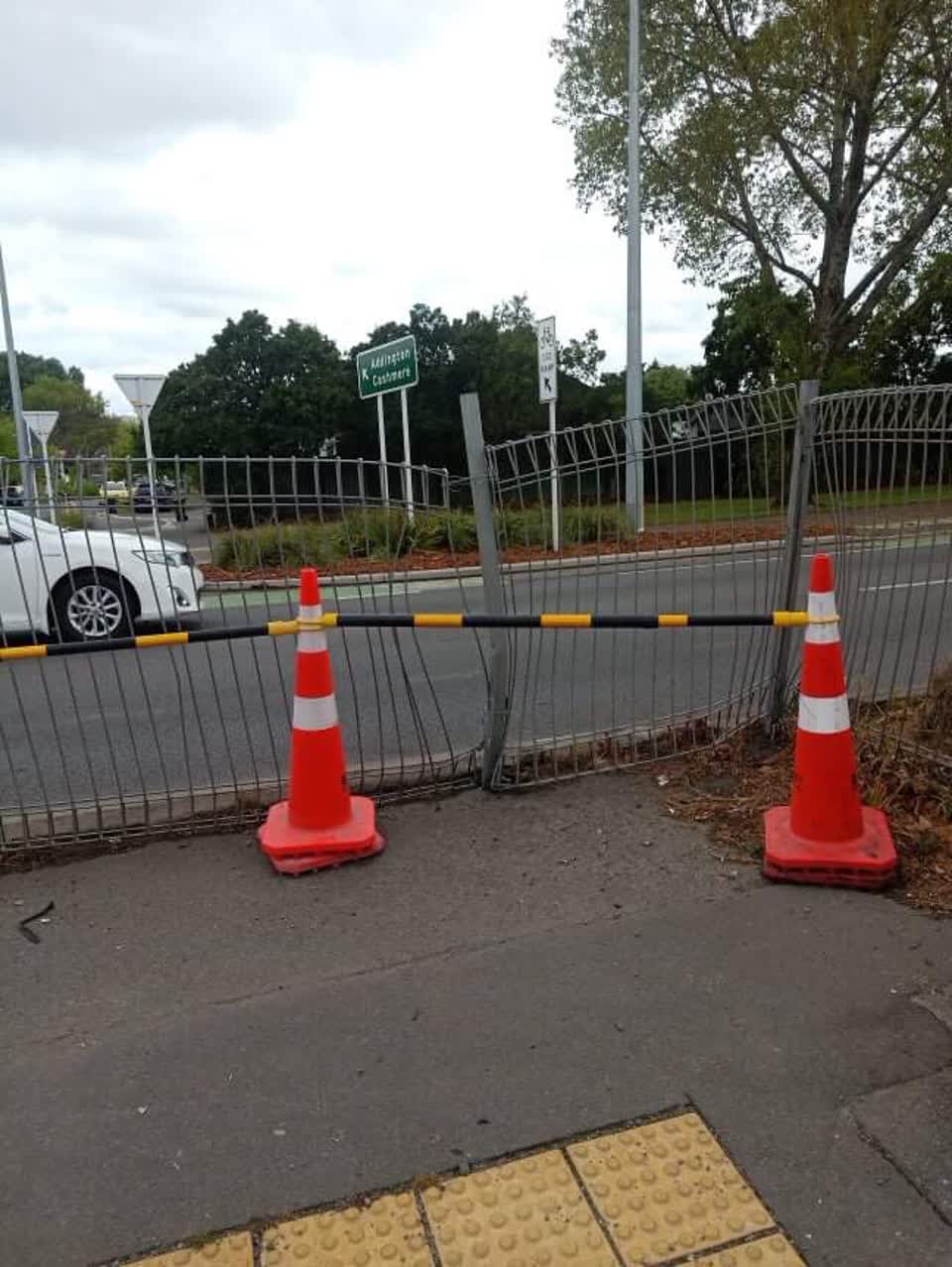 The photograph attached to this damaged road report