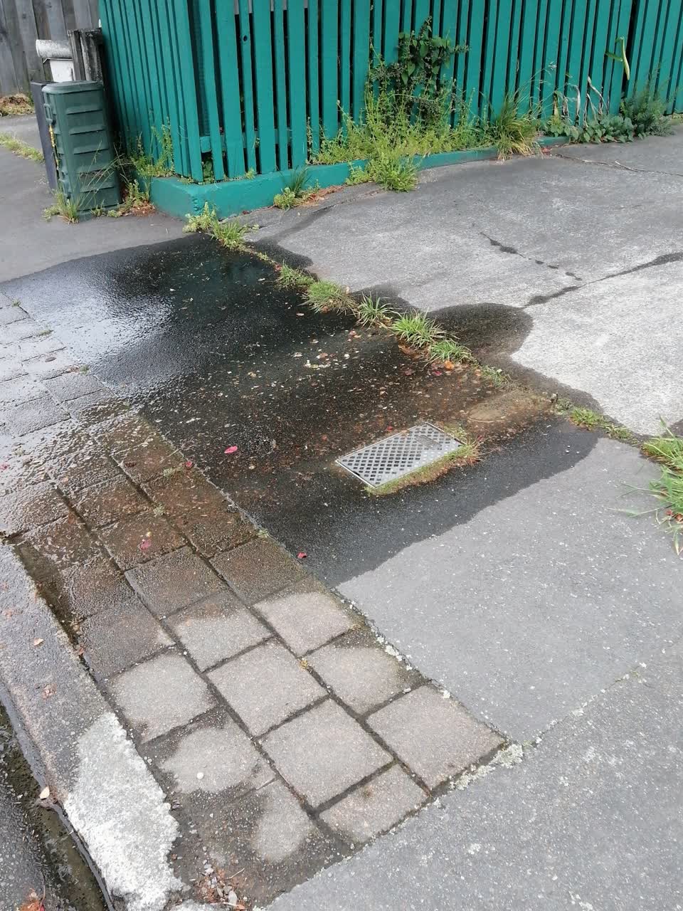 The photograph attached to this water leak report