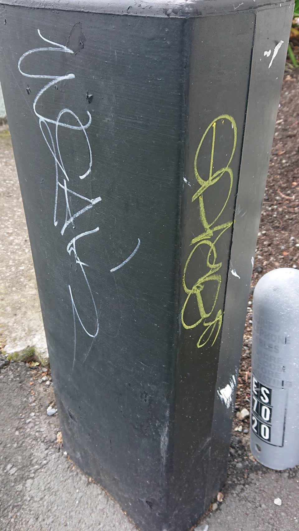 The photograph attached to this graffiti report