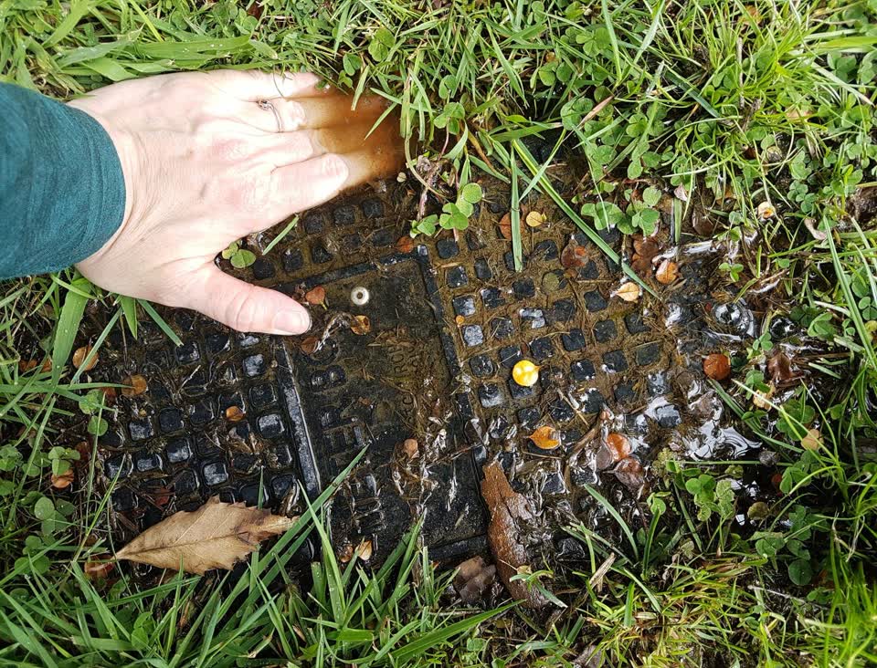 The photograph attached to this water leak report