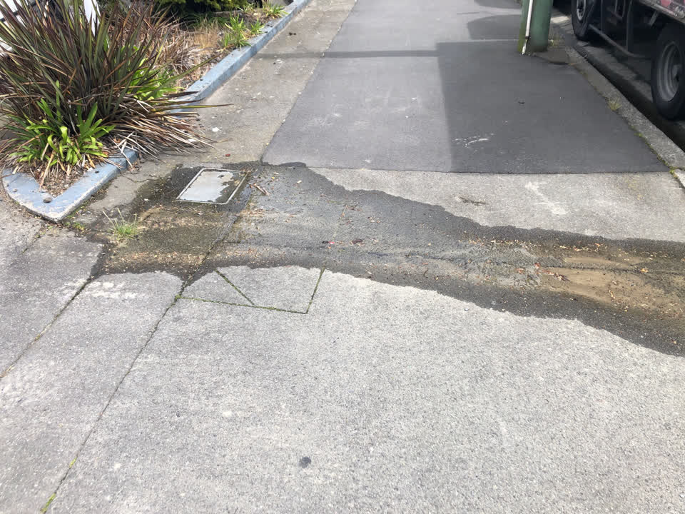 The photograph attached to this water leak report