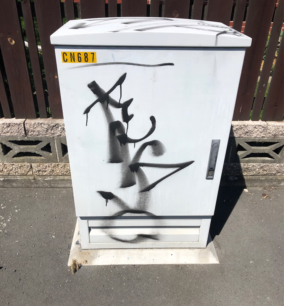 The photograph attached to this graffiti report