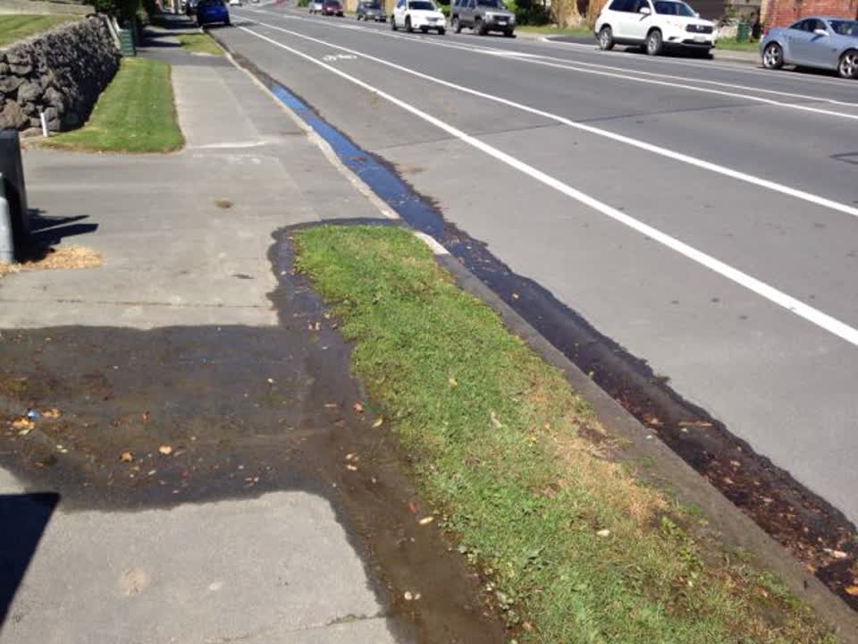 The photograph attached to this water leak report