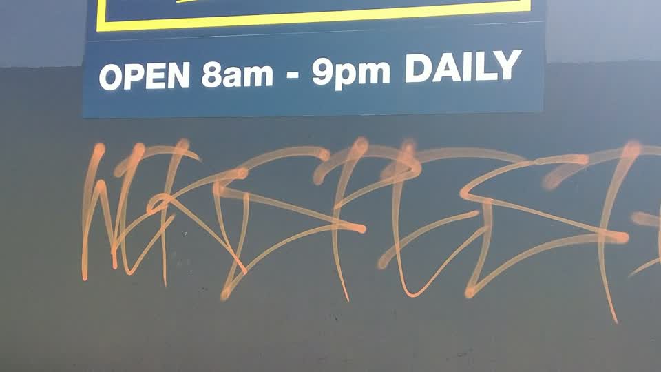 The photograph attached to this graffiti report