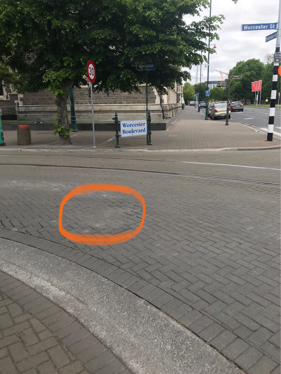 The photograph attached to this roading/streets report